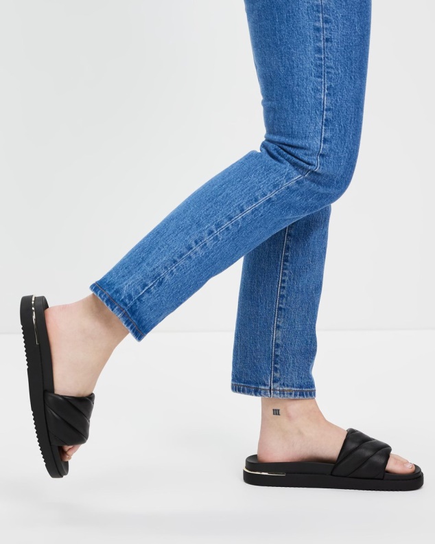 Acaswen Quilted Slides Black Aldo Fashion