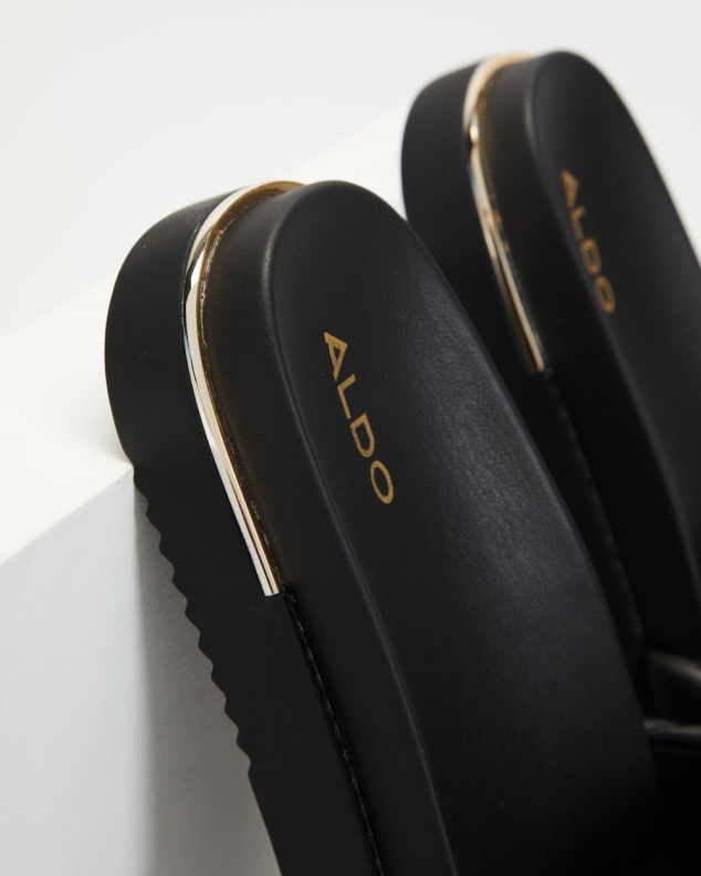 Acaswen Quilted Slides Black Aldo Fashion